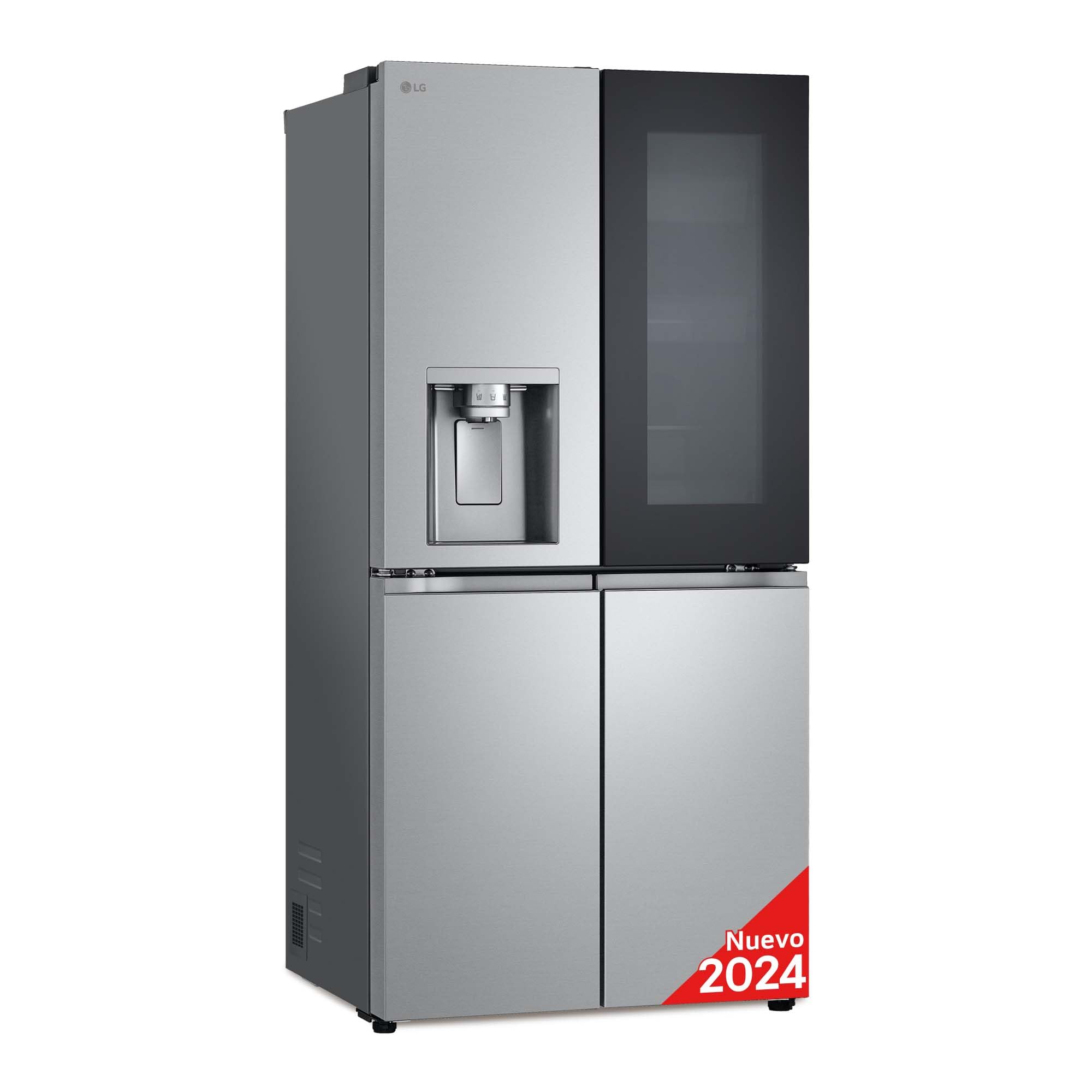 LG GMG861MBAE - Frigorífico American Combi InstaView, Clasificación E, 508 L, Door Cooling, Linear Cooling, UVNano, 1,80 m, Acero texturizado antihuellas