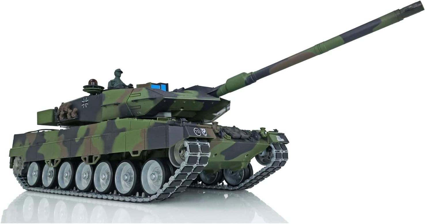 Toucan RC Hobby Henglong 1/16 7.0 Leopard2A6 RC Tank 3889 Barrel Recoil Metal Tracks W/Rubbers