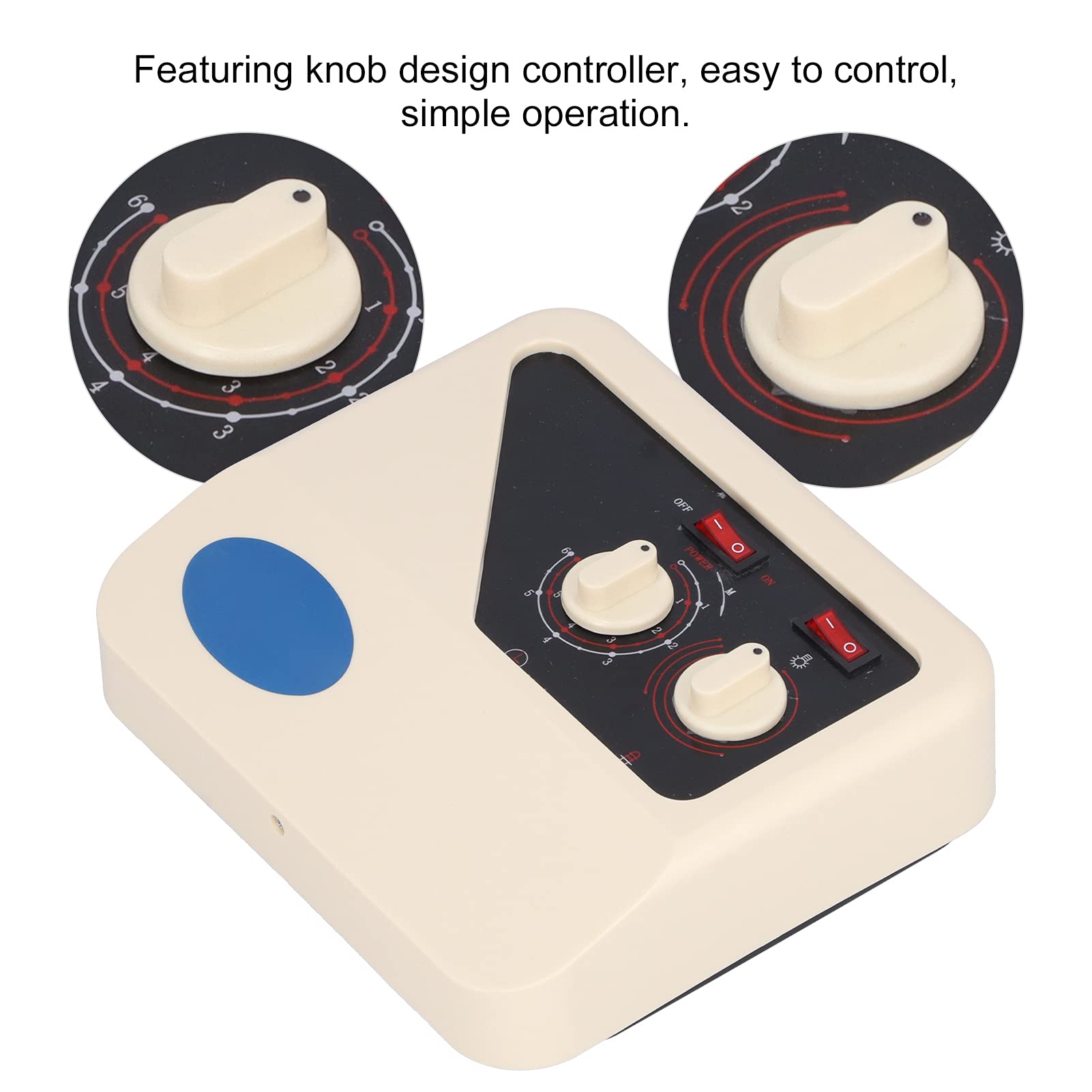 Zerodis Saunaofen-Saunaofen-Controller, Externer Saunaofen-Controller Externer Controller mit Temperaturfühlerkabel für 3-9 KW Saunaofen 220 V mit Knopfdesign