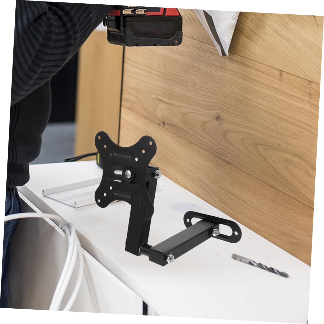 Cabilock 2 Pièces Support De Moniteur Support Mural pour Écran Moniteur Mural Support pour Moniteur Support TV d'angle Supports TV pour Les Coins Support Mural pour Téléviseur Le Fer