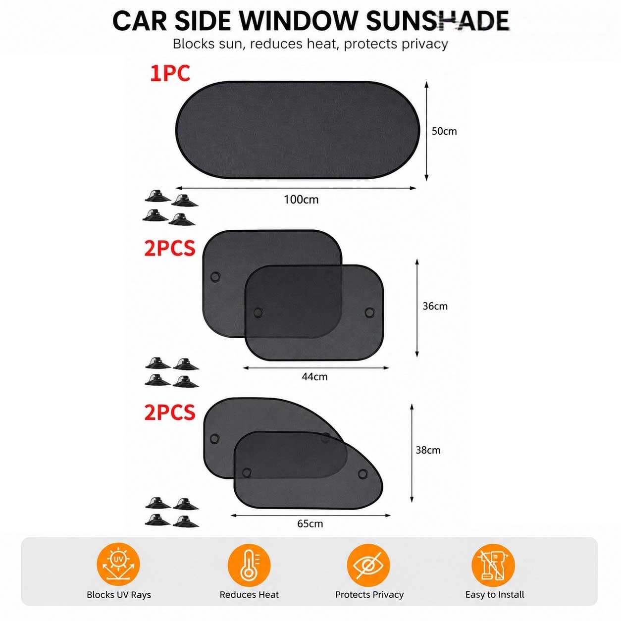 Auto Tendine Parasole per Volkswagen Touran 7seats 2016-2026, Tende per Finestrini Laterali Protezione Solare Anti-UV Accessori Pieghevoli per Auto,5pcs Mixed Set B
