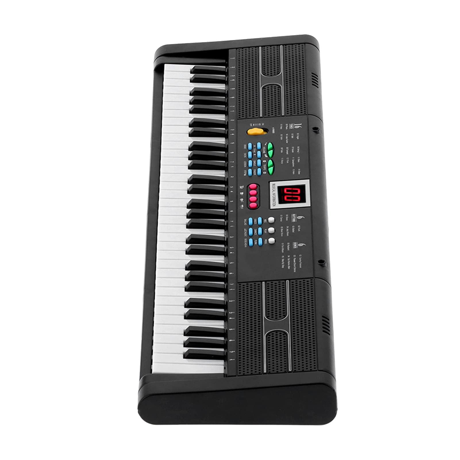 Elektryczna Klawiatura Pianino 61 Klawiszy Instrument Fortepianowy MQ6187 z Wieloma Trybami Zasilania dla Początkujących i Dzieci od 1 do 10 Lat