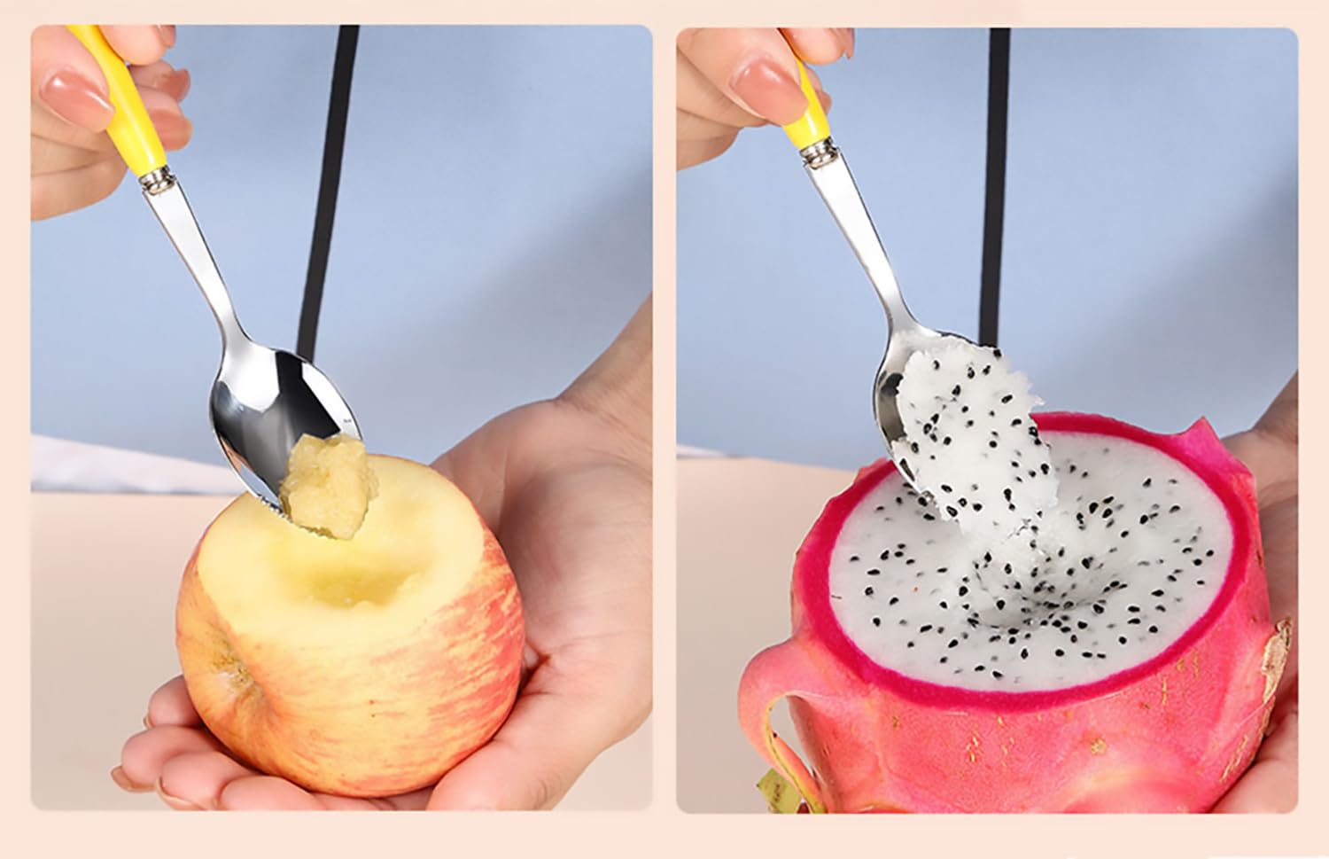 Cucchiai Per Pompelmo In Acciaio Inox Con Manico Ceramica - Ideali Per Agrumi E Dessert - Foto 7