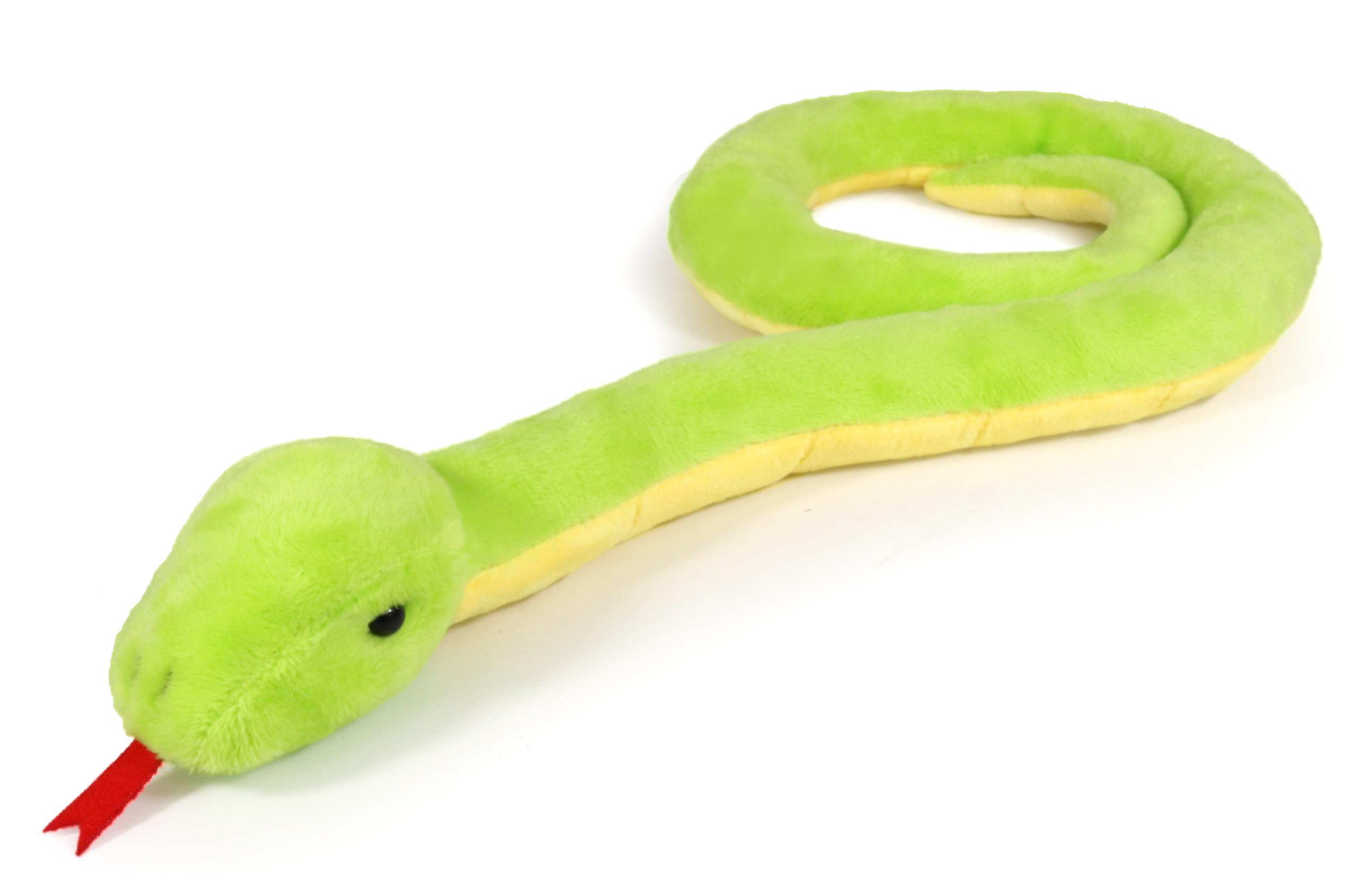 ICE KING BEAR Cute Green Snake Stuffed Animal Soft Toy Plush (Lying), 6 inches (W) x 8 inches (L) x 6 inches (H)