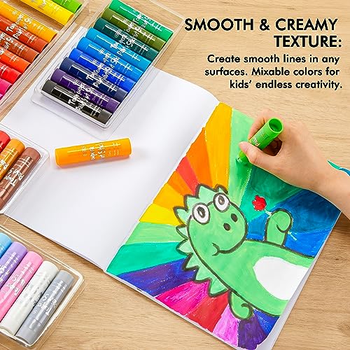 Image of Tempera Paint Sticks, 40 Colors Solid Tempera Paint for Kids, Super Quick Drying, Works Great on Paper Wood Glass Ceramic Canvas