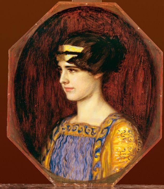 Toile 50x70 Franz von Stuck Mary als Griechin affiche art décoration murale