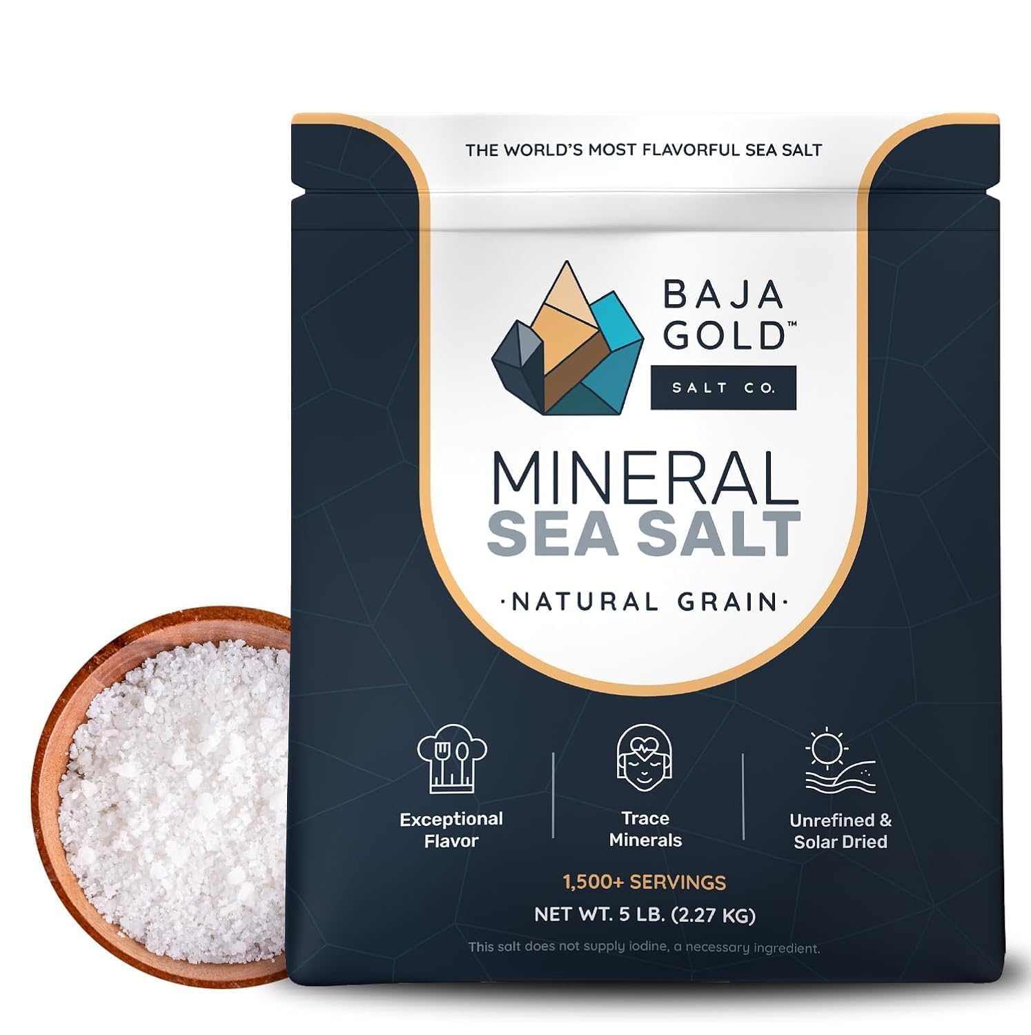BAJA GOLD Mineral Sea Salt Natural 1 LB