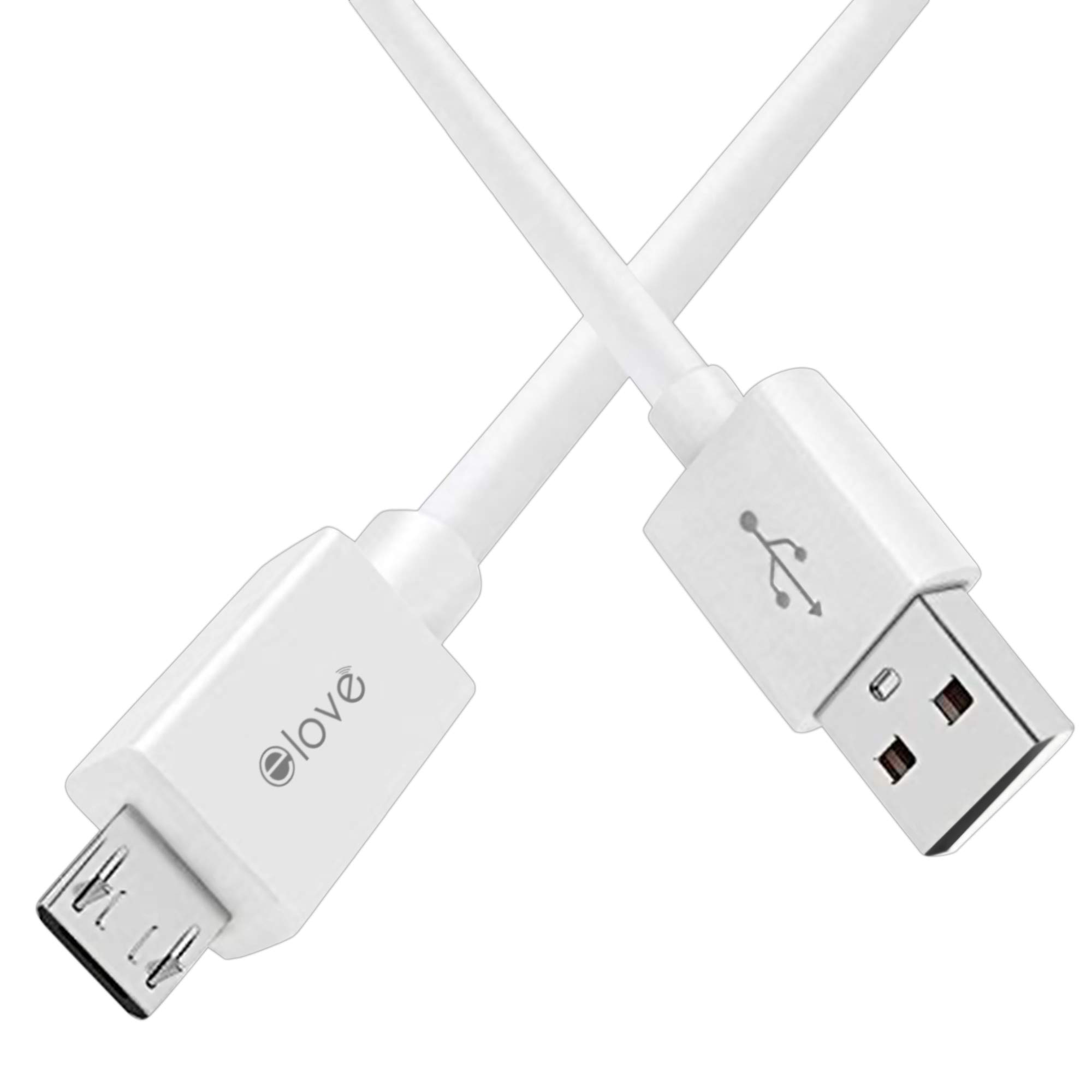 ELOVE Micro USB Cable (V8 Cable) with High Speed, 4.9Ft (1.5 Meter), Fast Sync & Charging Cord for for Samsung Micromax LG Motorola Nokia Redmi Lenovo Vivo Oppo and All Android Smartphones - White (B08MF7QTLR) Amazon Price History, Amazon Price Tracker