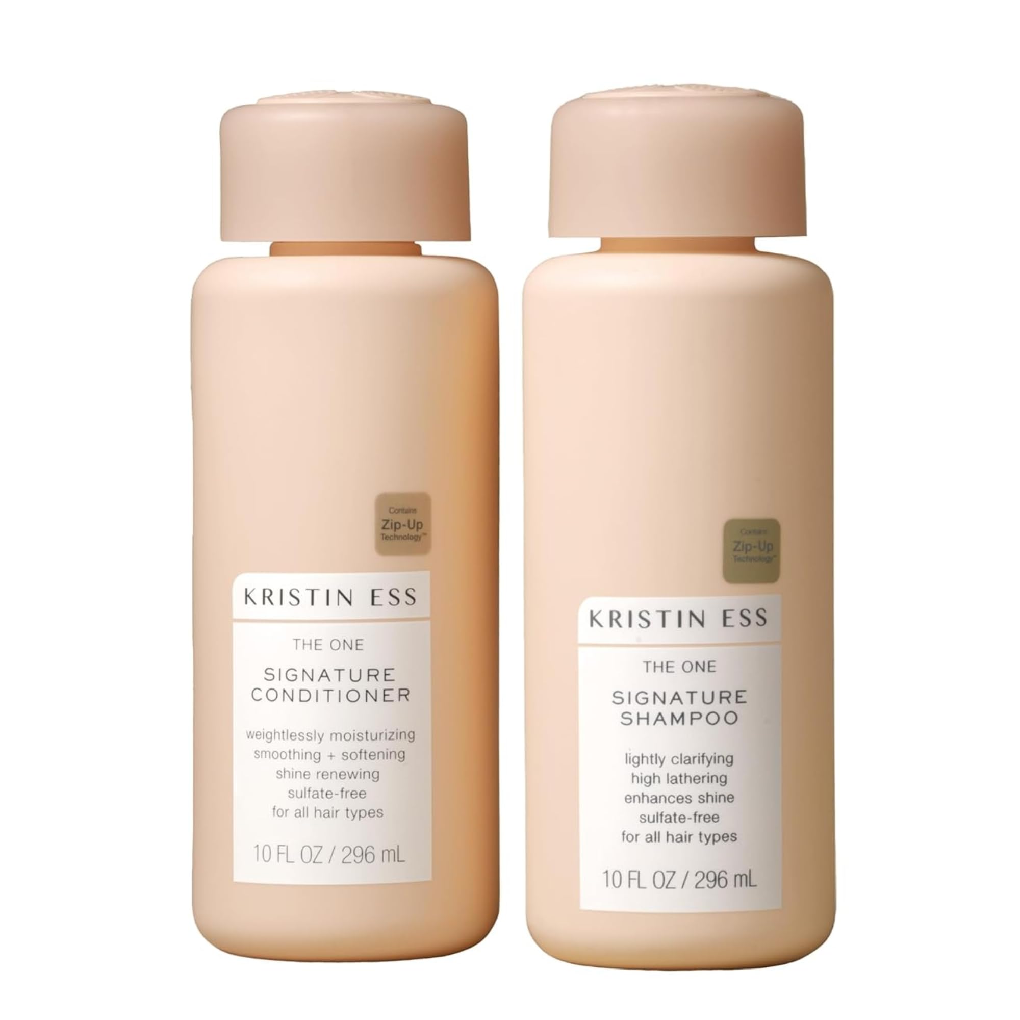 Kristin Ess Hair Signature Salon Sulfate Free Shampoo and Conditioner Set for Moisture, Frizz + Shine - Color Safe, Vegan, Paraben Free - Clarifying, Hydrating Damage Repair for Women - Pear Fragrance