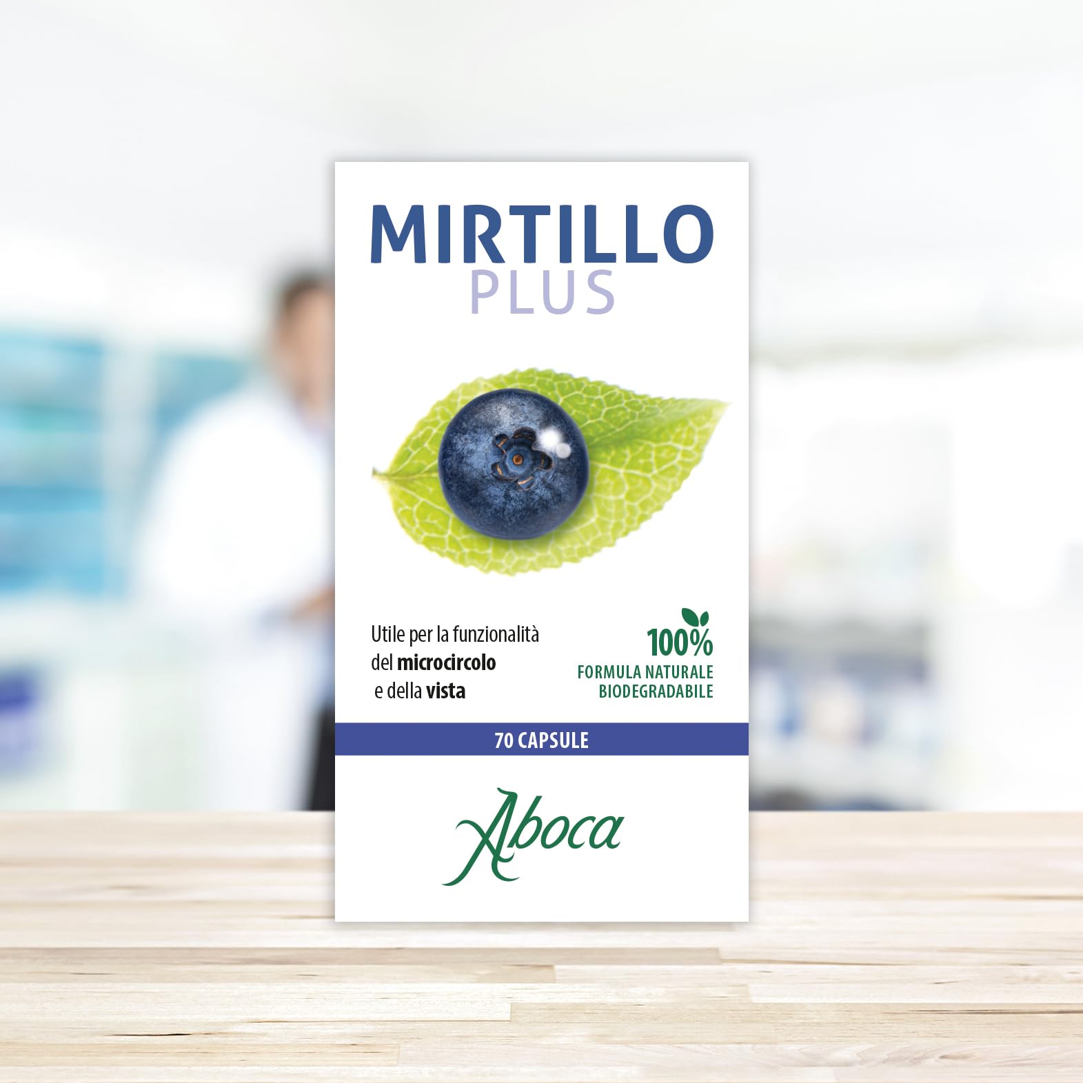 Aboca Mirtillo Plus 70 Opercoli - Utile per la Funzionalità del Microcircolo e della Vista