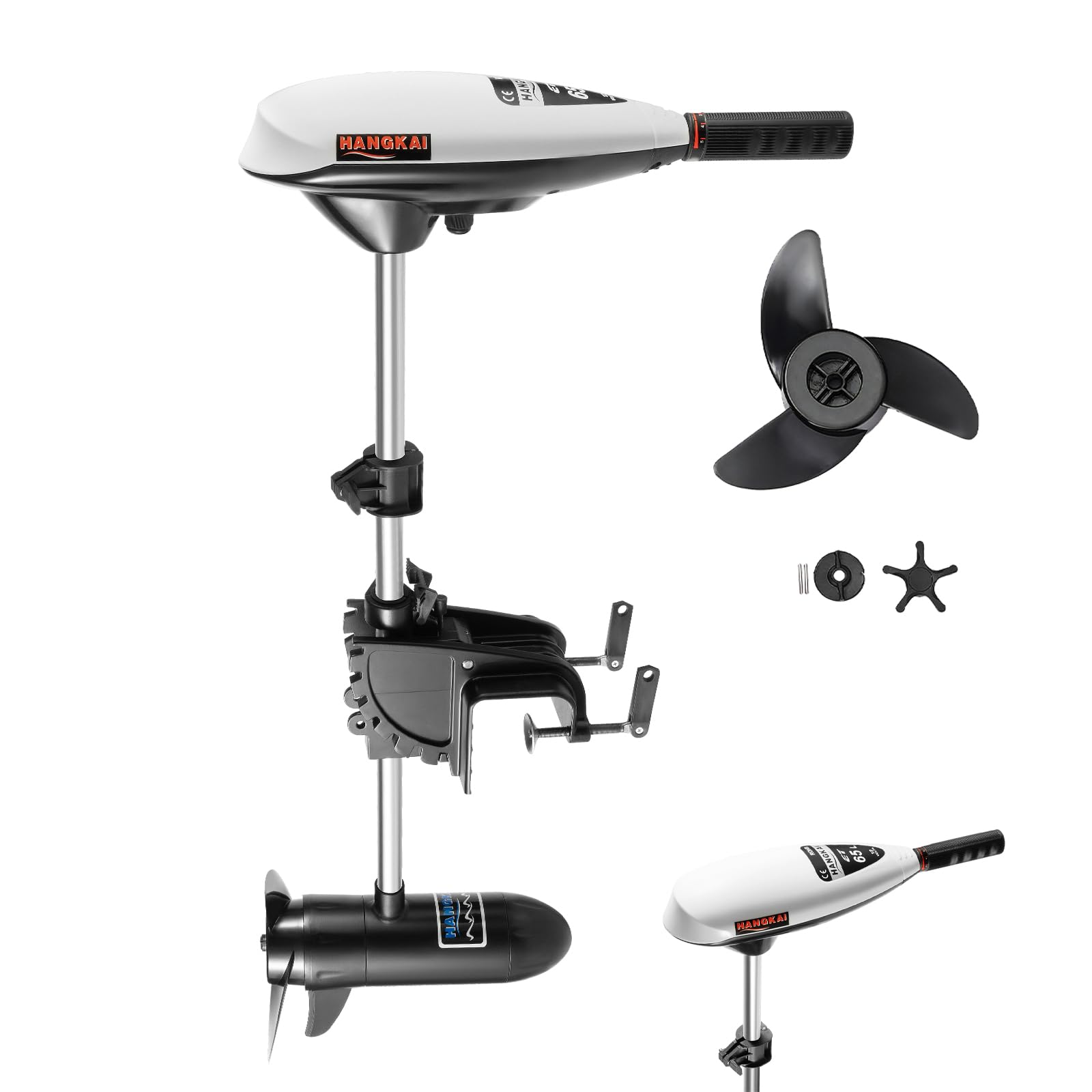 Motore fuoribordo elettrico 660W 12V 65LBS senza spazzole 5 marce avanti 2 retromarce per barche 2-4m