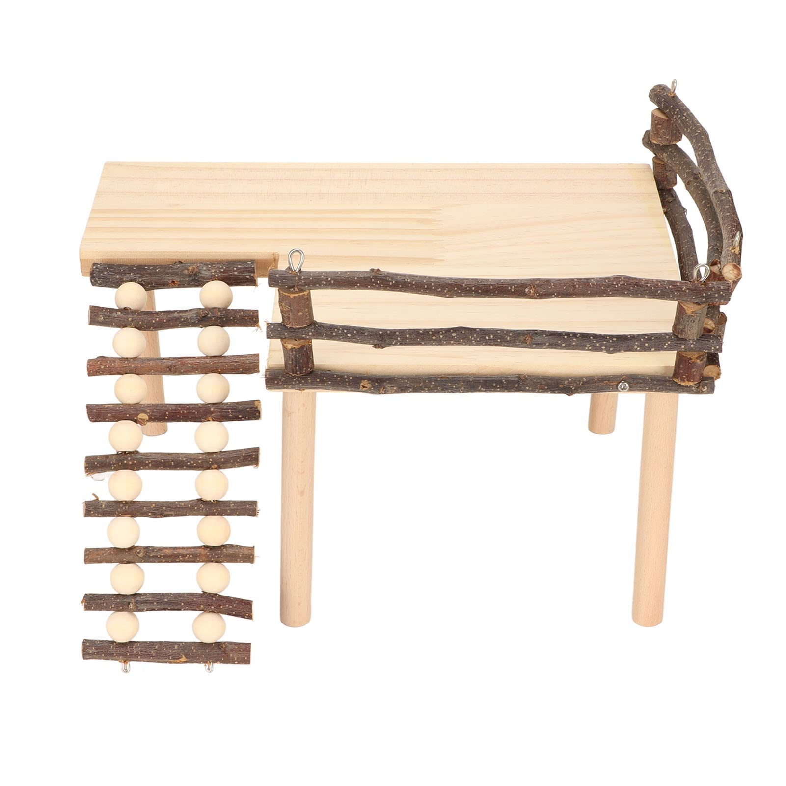 Plataforma para hámster, puente de madera para reptiles, juguetes de enriquecimiento de hámster para cobayas, chinchilla, jerbos, ardillas, reptiles y otras mascotas pequeñas