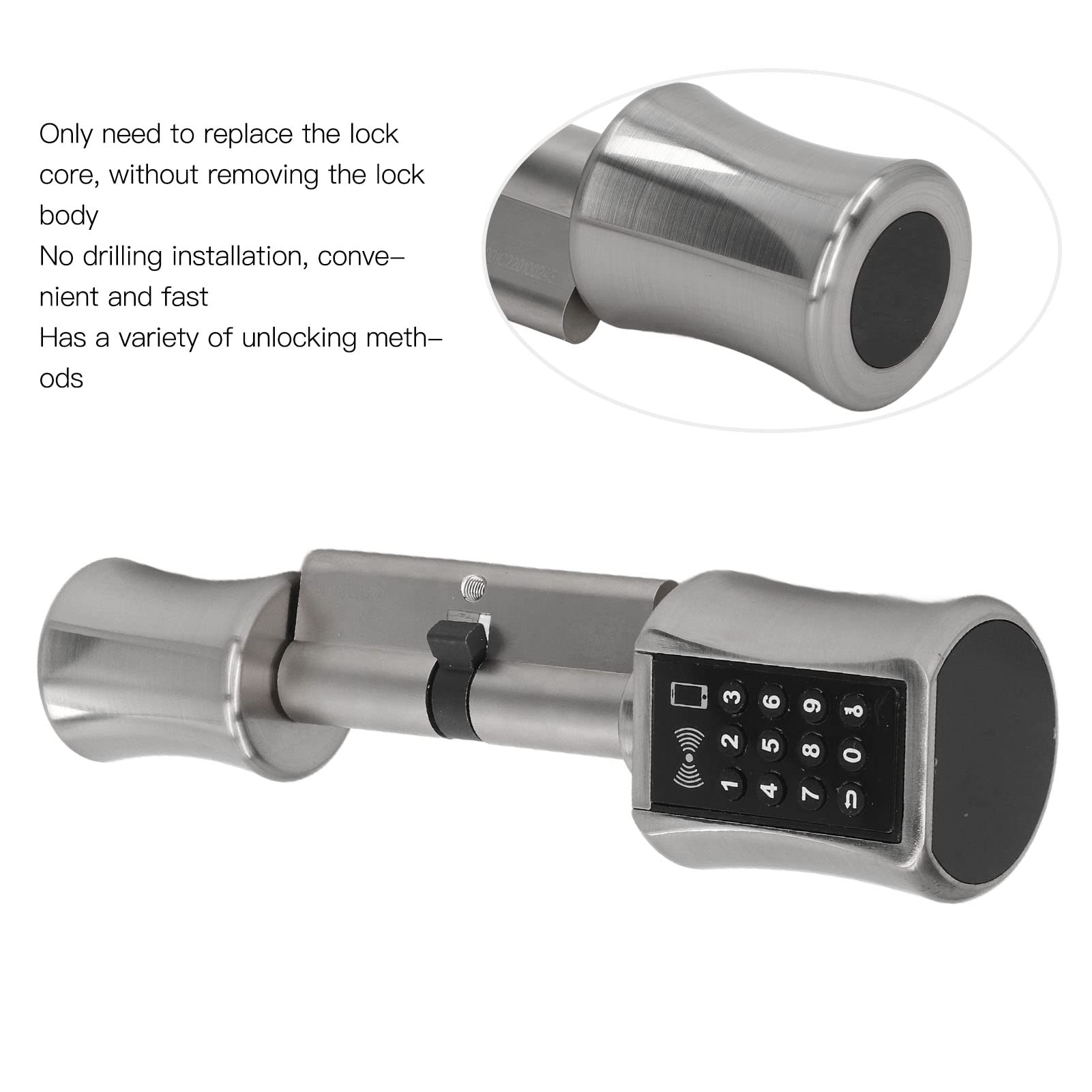 Alomejor Keyless Smart Stainless Steel Electric Lock with Anti Function