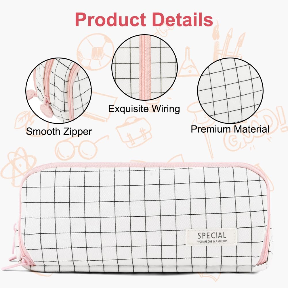 OFFCUP Pencil Case for Large Capacity Cute Stationery Pencils Case Bag, Durable Shell Pen Maker Pencil Pouch - Image 4