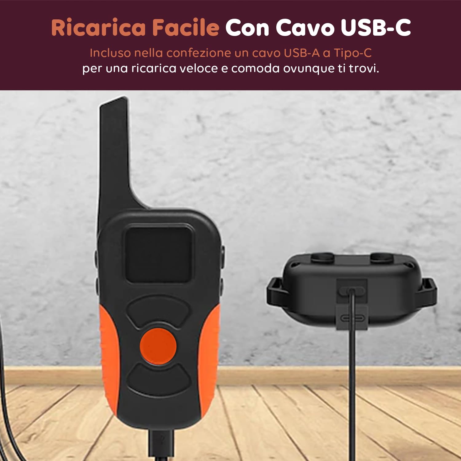 Avilia - Collare per Cani con Telecomando Impermeabile IPX7 Ricaricabile Portata 1000mt Collare Regolabile per Tutte le Taglie