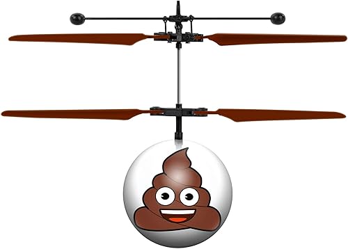 Poop Emoji IR UFO Ball Helicóptero IR UFO Ball Helicóptero Marrón Medio