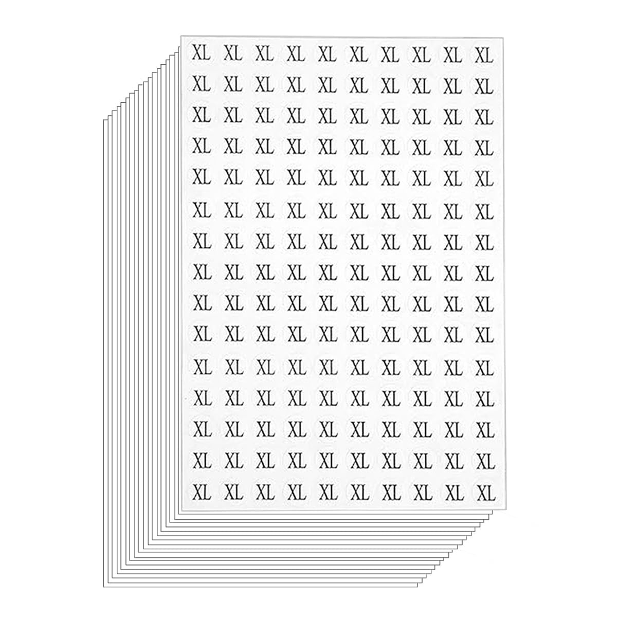 4500 Pieces Clothing Size Round Sticker, Size: XL, 1/2" 0.5 inch Self Adhesive Apparel Circle Label Stickers for Clothes T Shirts Trousers Skirt Retail (Diameter: 1.3 cm/13 mm)