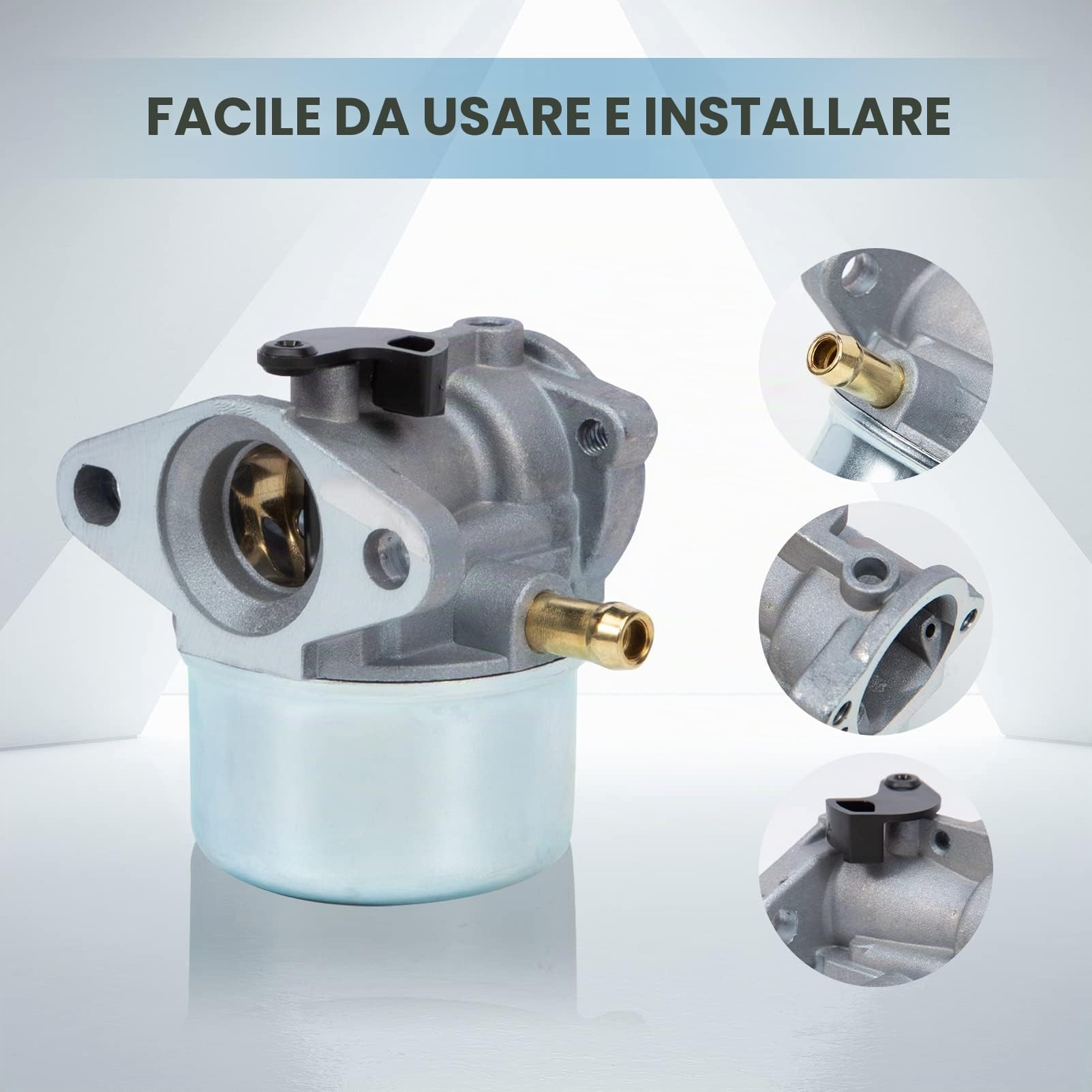 Kit carburatore 799868 con Lampadina di innesco e Filtro dell'Aria per Motori Briggs & Stratton 4-7HP Tosaerba 498170 497586 497314