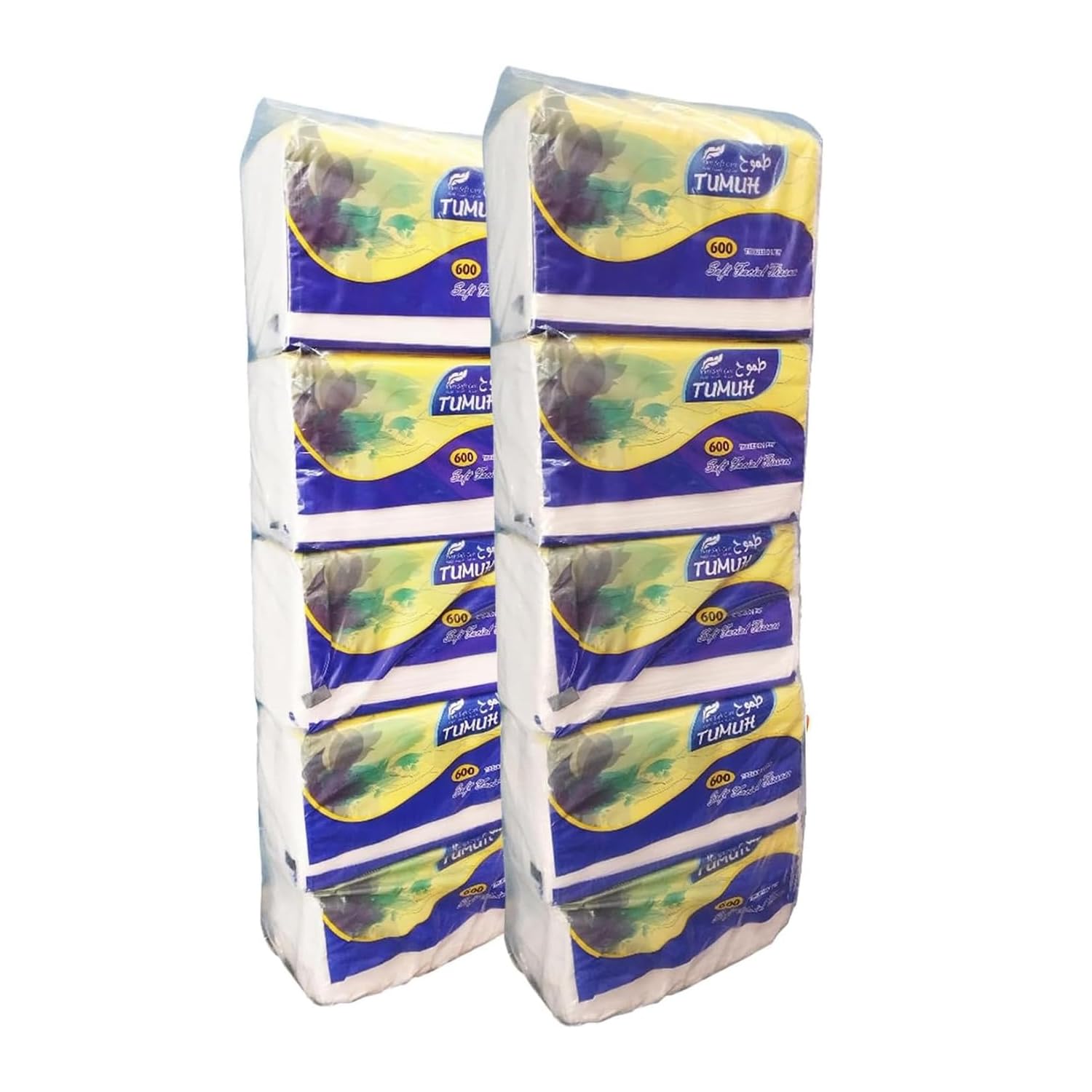 10 Pieces Tissues, 600 sheets Per Pack, Facial Tissue, Ultra Soft And Absorbent Facial Tissue, Napkin Paper, Thickened With Suitable For Home, Restaurant, Hotel, Wedding, Travel