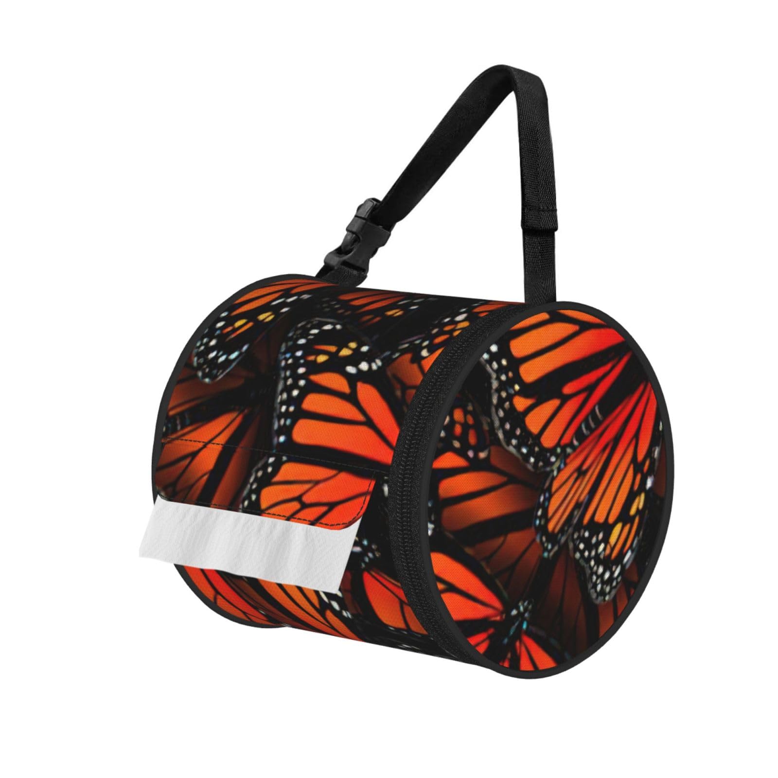 Monarch Butterflies. Print Cylindrical Tissue Holder Bathroom Car Home Office Kitchen Decor Versatile