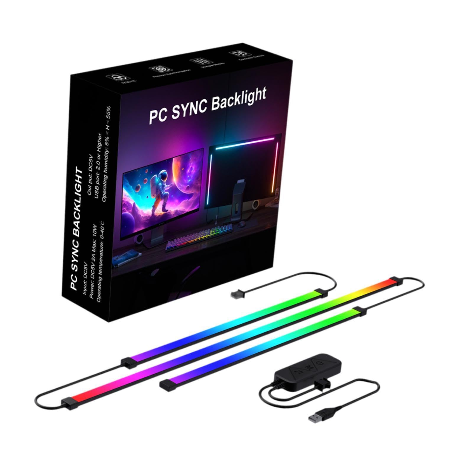 RGB LED Light Bar Decoration Dynamic TV Backlight for Bedroom Office 27inch-image-44