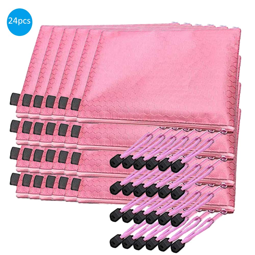 Carteras con cremallera, A5, 12 unidades, A5, con cierre de cremallera, para documentos, carpetas de documentos, con cremallera, para la escuela