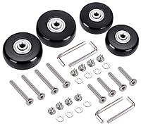 4pcs (43 * 18mm) Ersatz Rollen für Koffer Gummi Rollen Räder Ersatz Wheels Rad für Trolley Samsonite Hartschalenkoffer Rollen mit kugellager Ersatzteile Reparatur Set…
