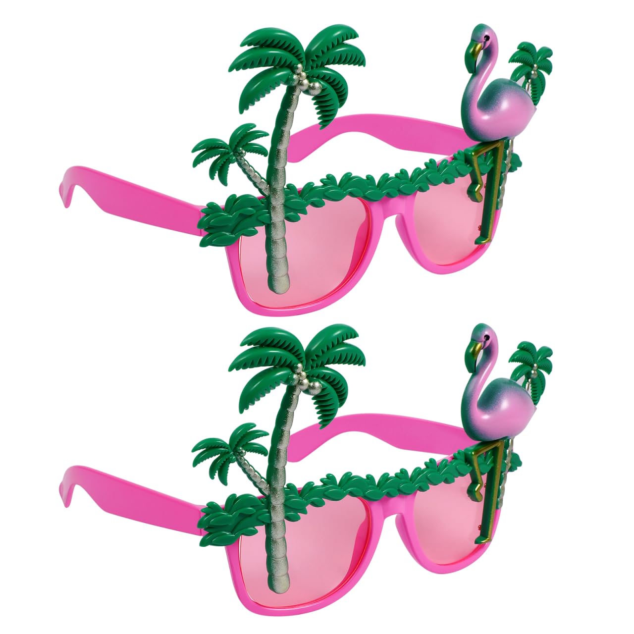 2Pcs Flamingo Sunglasses Decorations Lightweight for Beach Parties Luau Stage Performances Fun Flamingo Party Favors