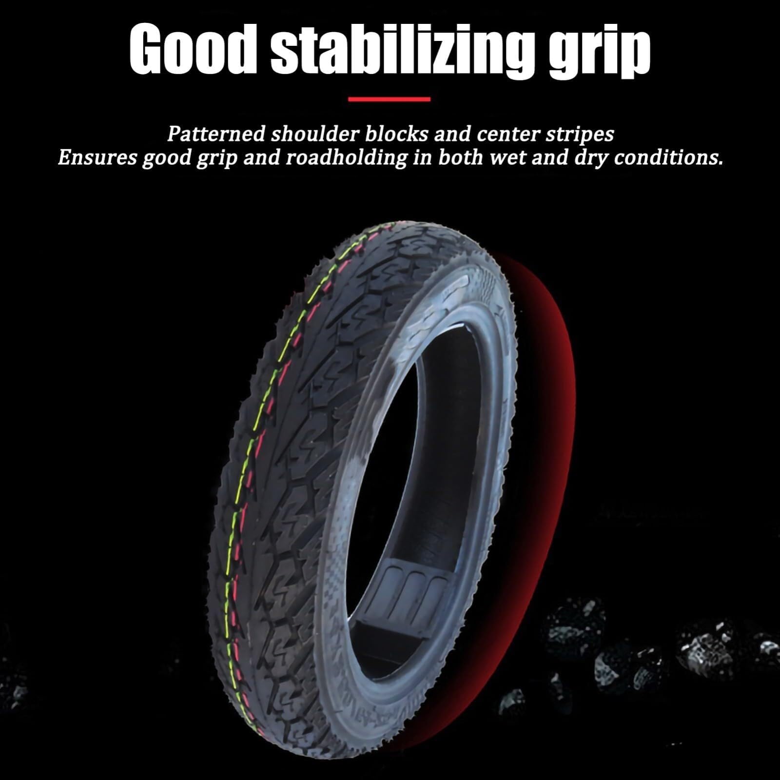 2PC 2.50-14 Neumático Tubeless Agarre Todo Tiempo, 2.50/14 6PR Dibujo Sprint, 2 50 14 Neumáticos 14 Pulgadas para Patinete Eléctrico Bici Plegable