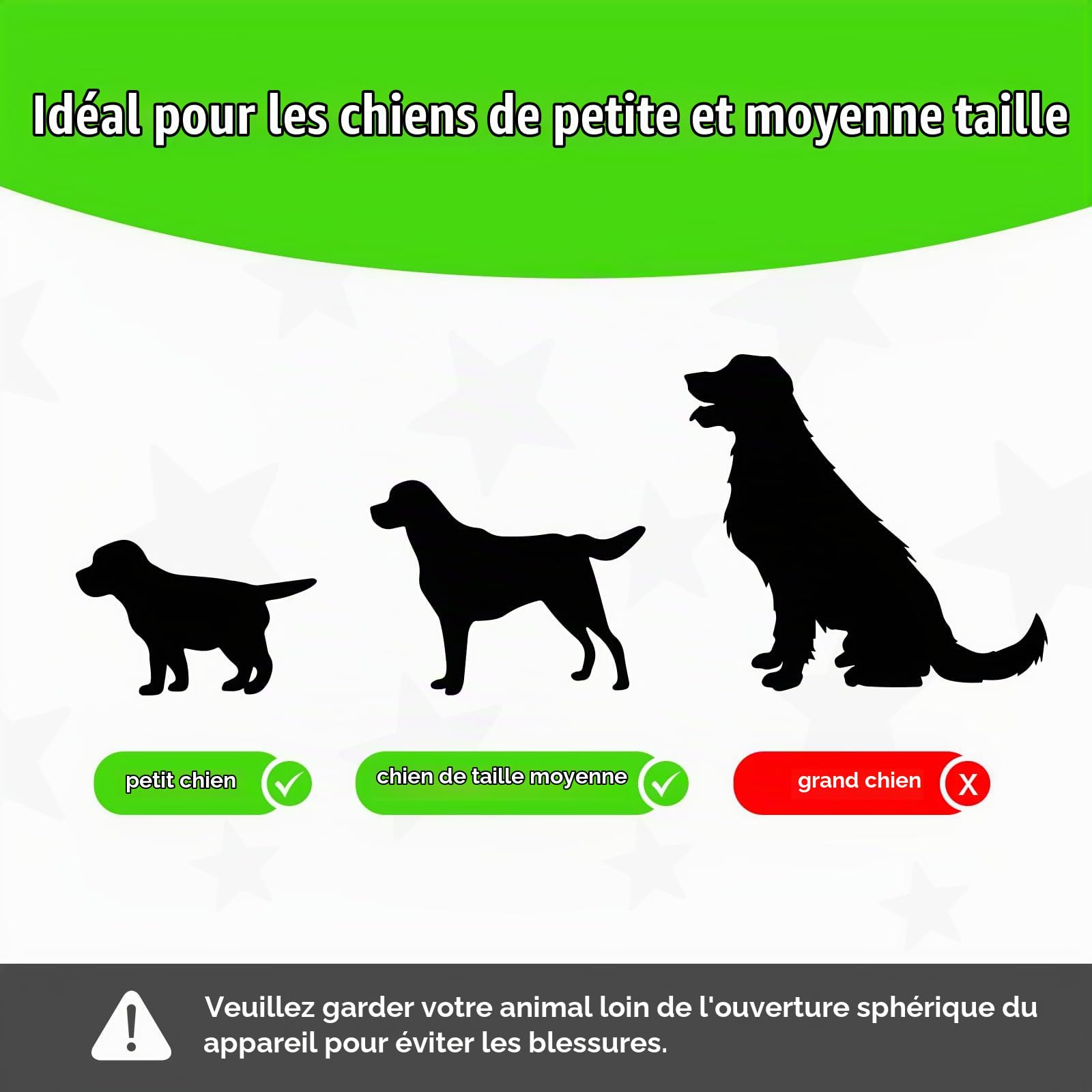 Lanceur de balles automatique pour chiens – Machine interactive de lancer de balles avec 3 distances de lancer réglables, incl. 6 balles de tennis, pour chiens de petite et moyenne taille