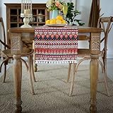 Photo Gallery sutavia runner da tavola rosso bohémien, in cotone e lino, con pompon, squisito, bohémien, decorazione per casa, vacanze, banchetti, sala da pranzo (stile boho, rosso, 33 x 213 cm) Photo Gallery sutavia runner da tavola rosso bohémien, in cotone e lino, con pompon, squisito, bohémien, decorazione per casa, vacanze, banchetti, sala da pranzo (stile boho, rosso, 33 x 213 cm)