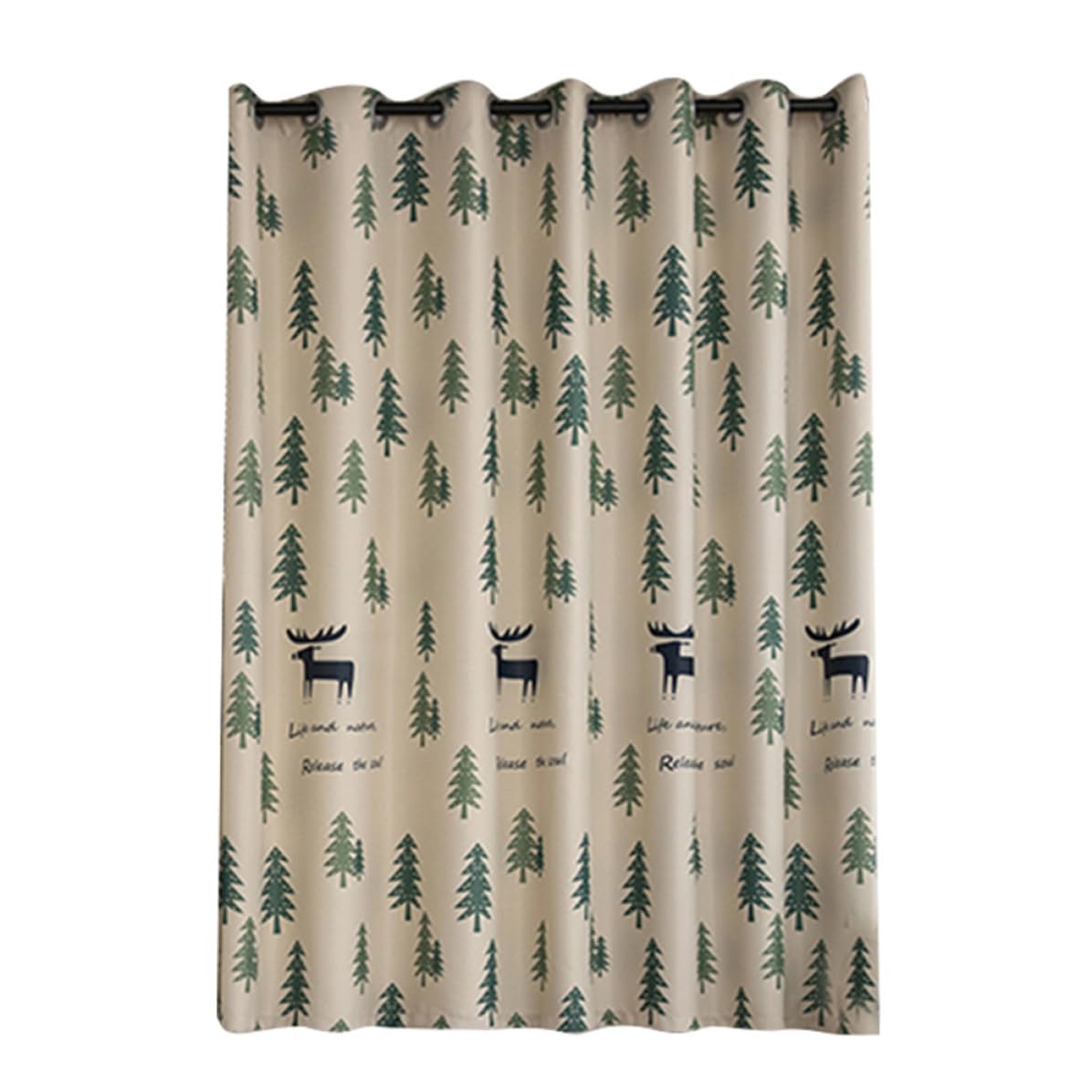 ULTECHNOVO Verde Tenda Cm Corta Stampa, Oscurante Cervide, 100x200