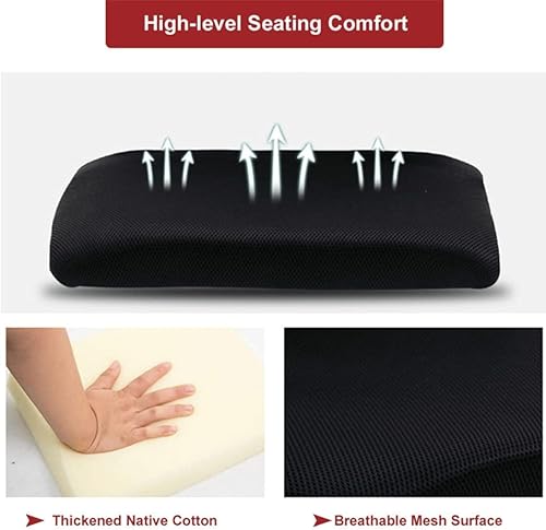 Miniatura 10 de Silla ergonómica de escritorio de oficina, asiento grueso con respaldo medio, silla de trabajo para computadora con soporte lumbar y respaldo de