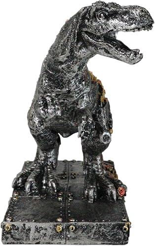 Miniatura 4 de Ebros Gift Figura de T-Rex Steampunk de trabajo pintado de la era jurásica, depredador, tiranosaurio, Rex, estatua de dinosaurio coleccionable