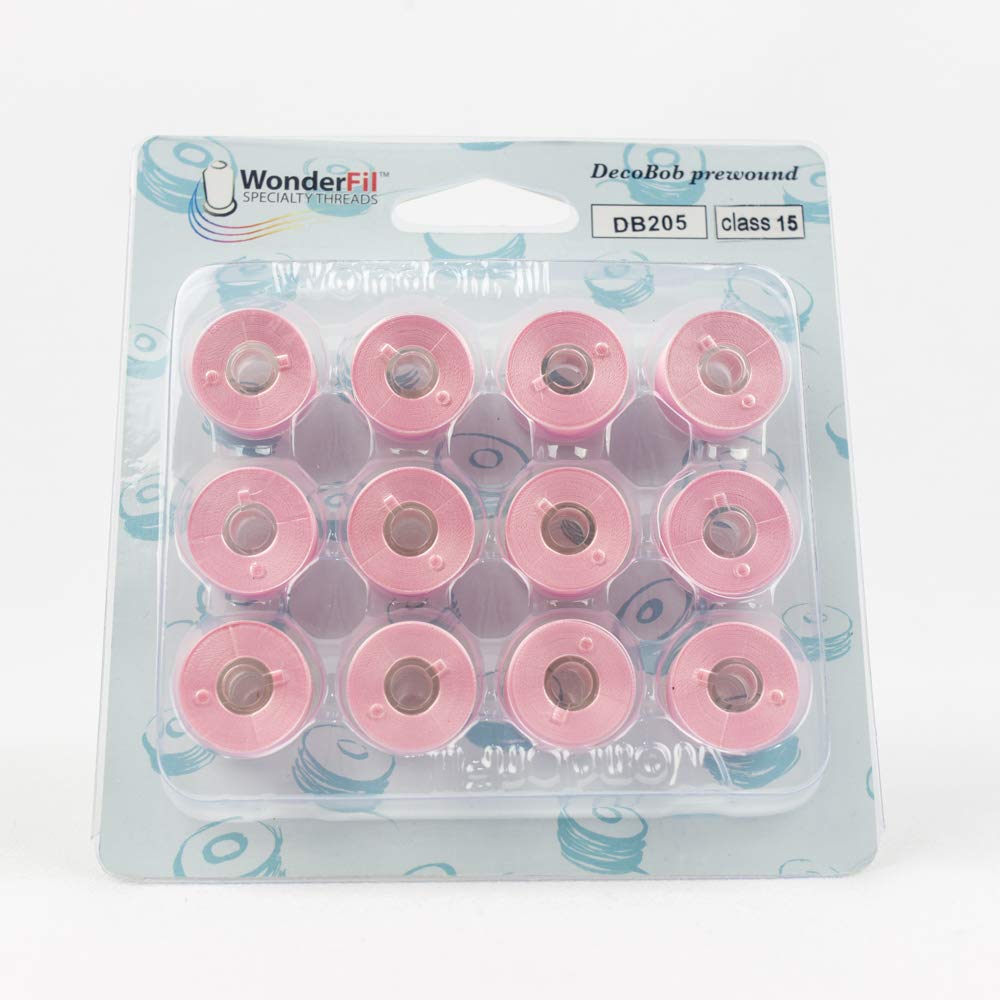 WonderFil, Specialty Threads, DecoBob, Pre-wound Bobbins, Class 15 - Soft Pink
