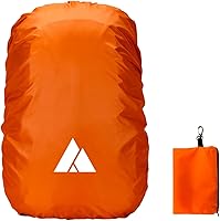 Vista 9 de Cubierta impermeable para mochila de lluvia (15-90L), cubierta de nylon resistente con sistema de cierre doble ajustable actualizado y bolsa