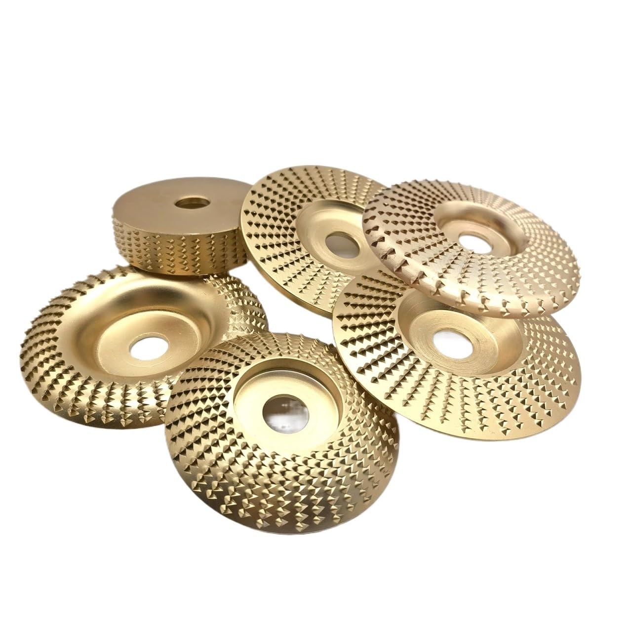 1pc Wood Carving Disc with Universal Grinder Wrench for Angle Grinder with 22/16mm Arbor Wood Shaping Disc Grinder Cutting Wheel(Bend)