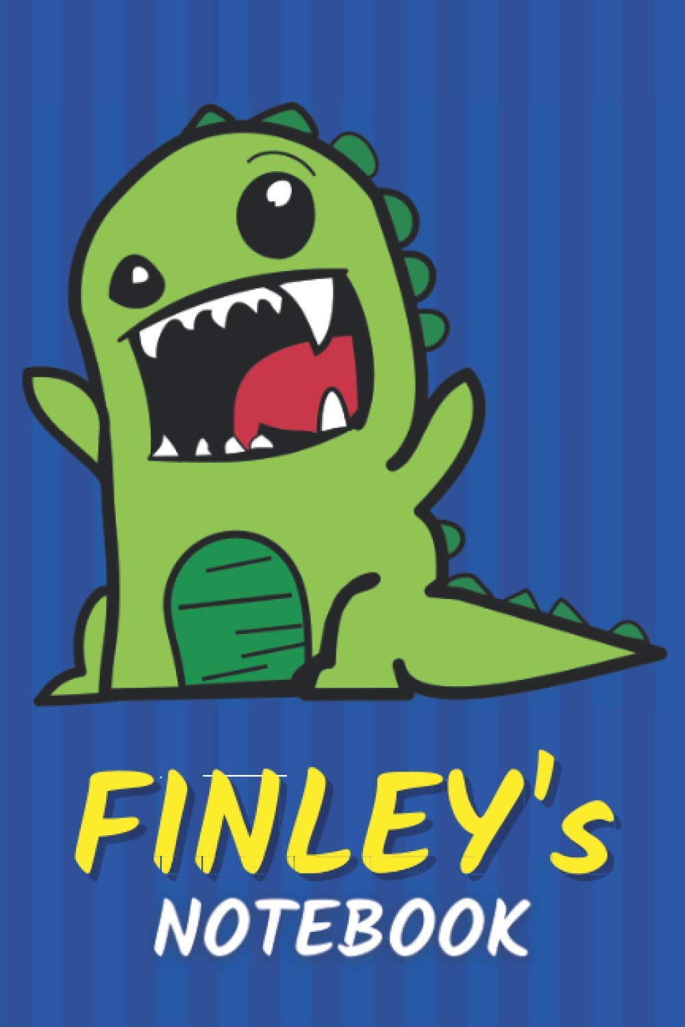 Finley's Notebook: T-Rex Dinosaur Personalized Journal For Finley