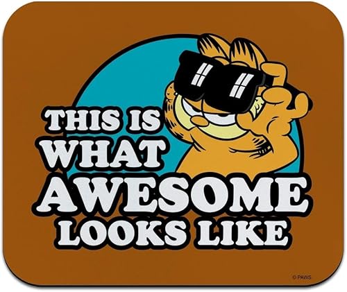 Garfield This is What Awesome Looks Like - Alfombrilla de mouse delgada de perfil bajo