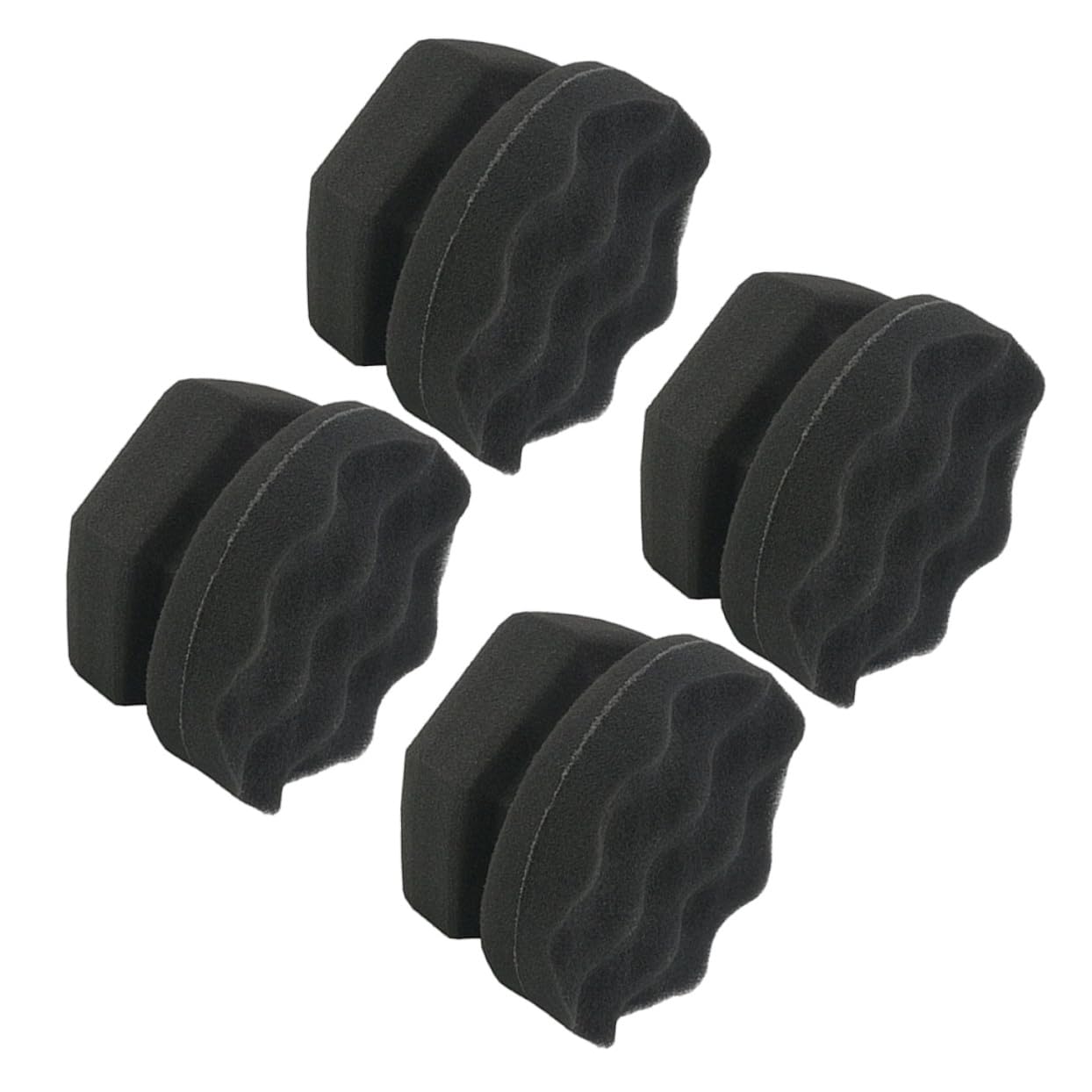 Anneome 12piezas Esponja De Cera Para Automóviles De Esponja De Pulido De Alta Para Neumáticos y Limpieza Interior Para De Asientos Tablero Color Negro