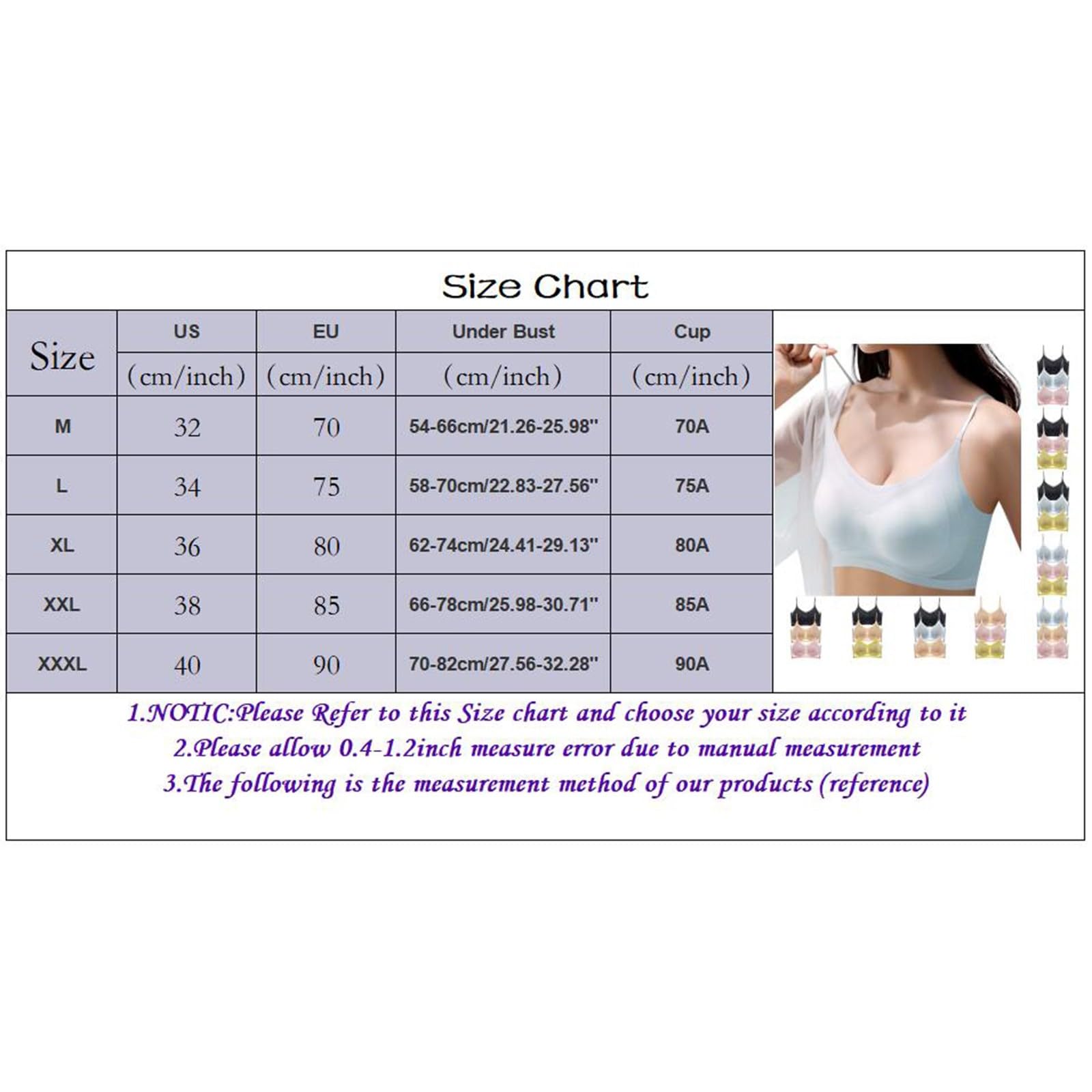 Lot de 3 Soutiens Gorge Femme sans Armature, Soie Glacée Légère d'Été, Dentelle Respirante Extra Fine Invisible à Bretelles Fines, Effet Push-Up Anti-Affaissement, Multiples Coloris