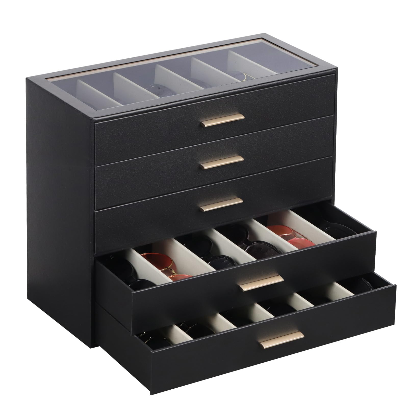 Support de rangement pour bijoux et 30 lunettes de soleil homme femme