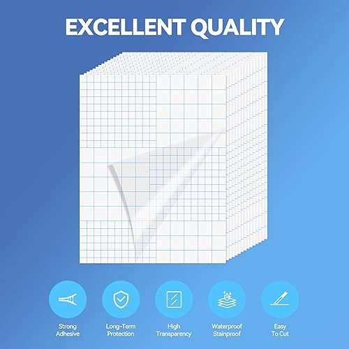 Miniatura 2 de 36 hojas de láminas laminadas transparentes 8.5x11 pulgadas, hojas de laminación autoadhesivas 100% claras, láminas de vinilo impermeables, película