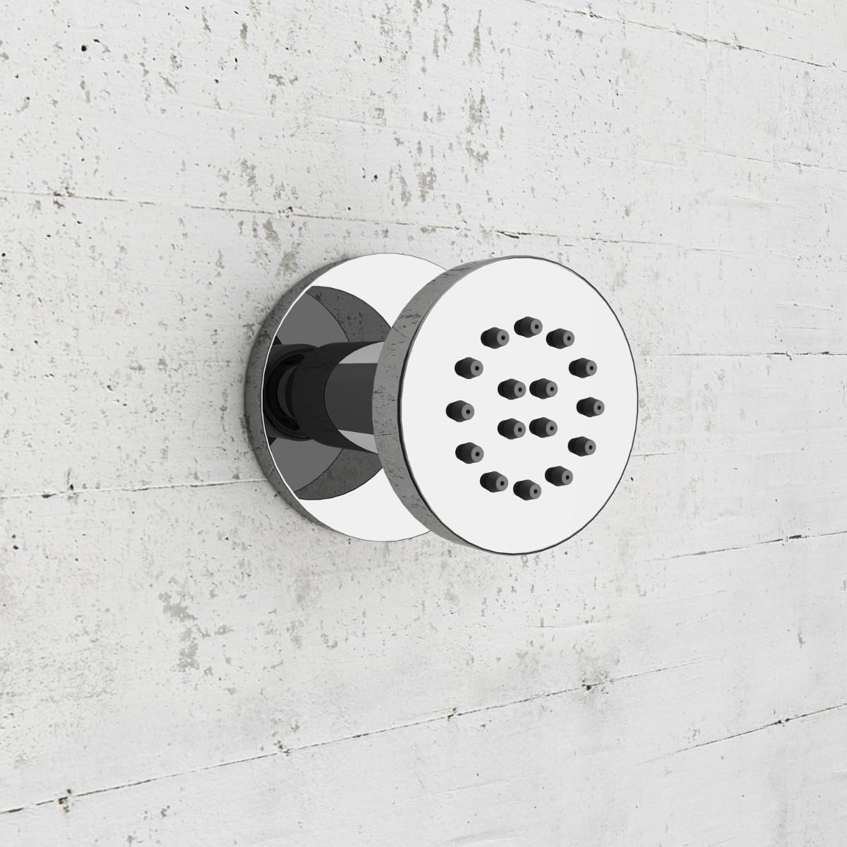 Nes Home Chrome Single Round Shower Bath Body Massage Jets