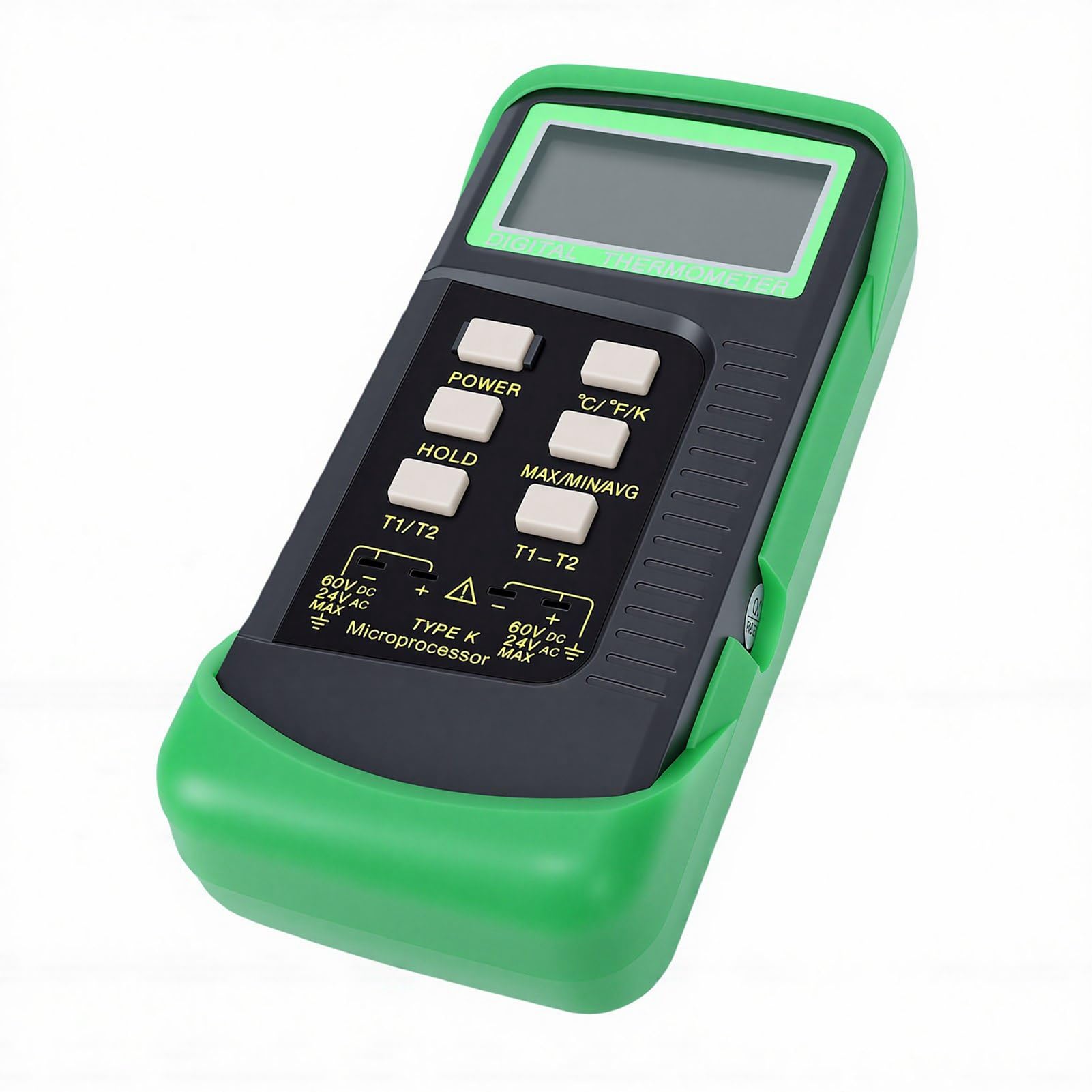 Termómetro Termopar Tipo K Probador Digital de Doble Canal con 2 Sondas y Clips para Uso Industrial -58.0 ℉ a 2498.0 ℉