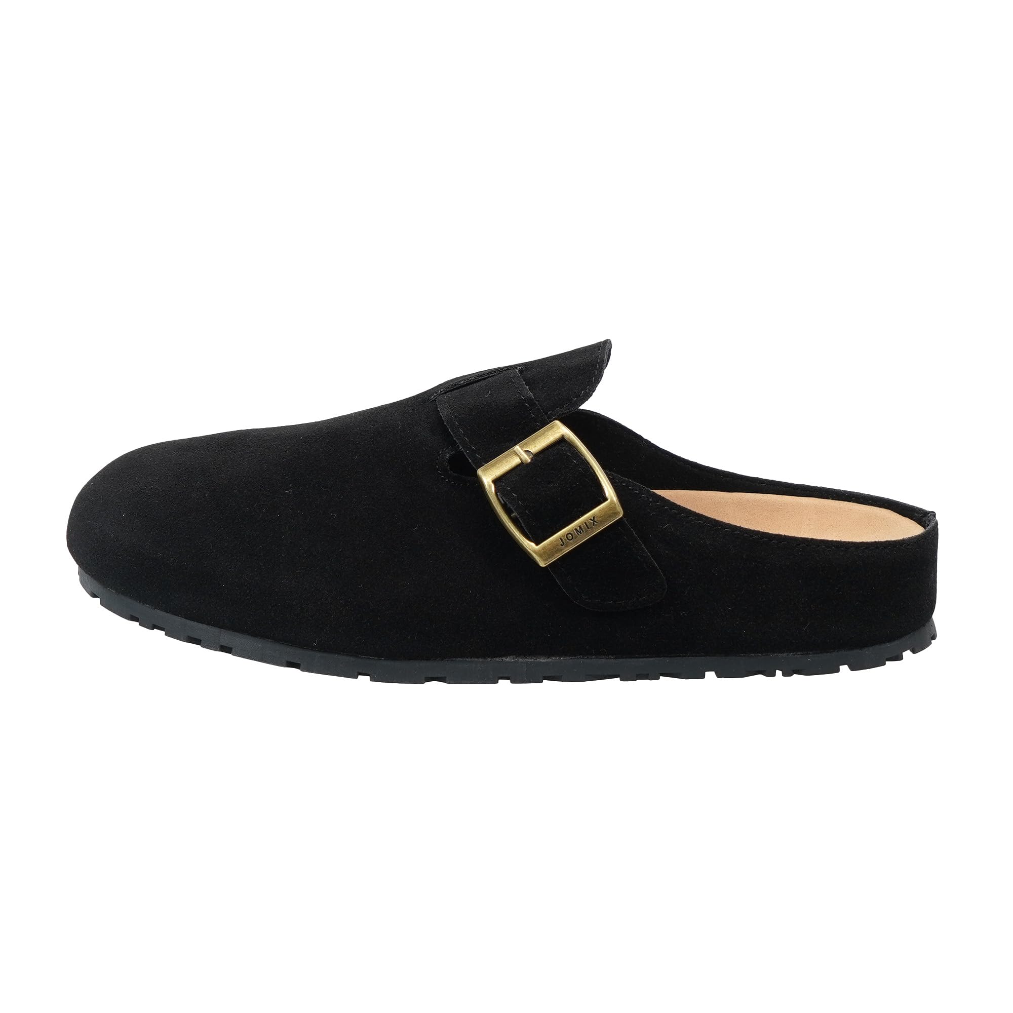 JOMIX Sabot Donna Pantofole Chiuse Davanti in Pelle Sintetica con Fibbia Regolabile Ciabatte con Plantare Ergonomico Zoccoli da Casa e Esterno