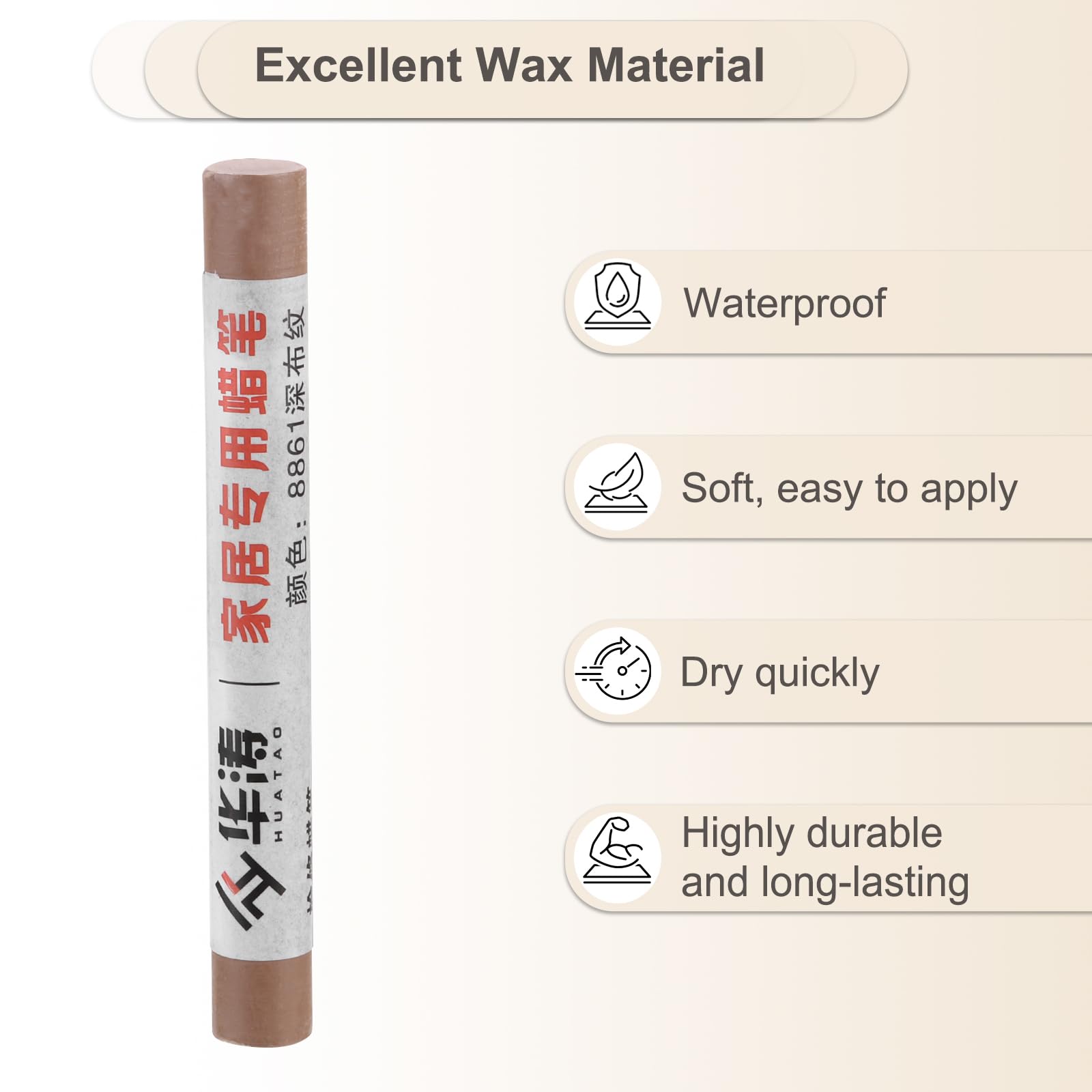 PATIKIL Furniture Repair Crayons, 6 Pcs Wax Wood Filler Sticks Wood Wax Crayons for Scratches Wood Floor, Holes, Tables - Image 3