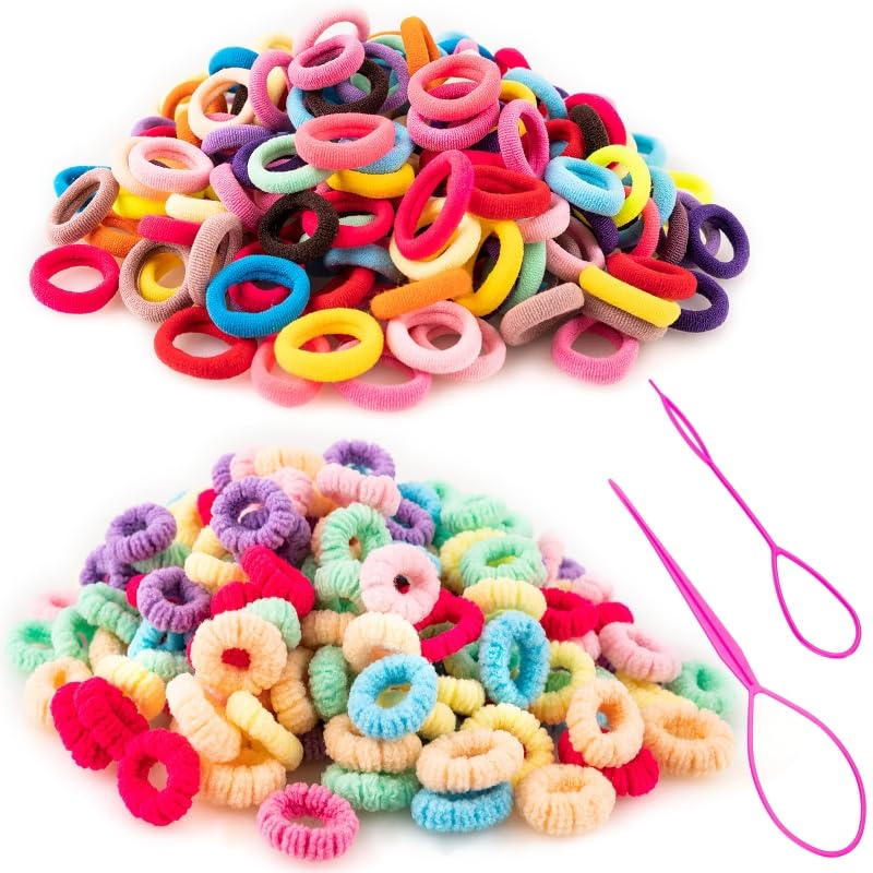 360 Pcs Toddler Hair Ties Small No Damage Elastic Hair Bands for Baby Little Girls and Kids Soft