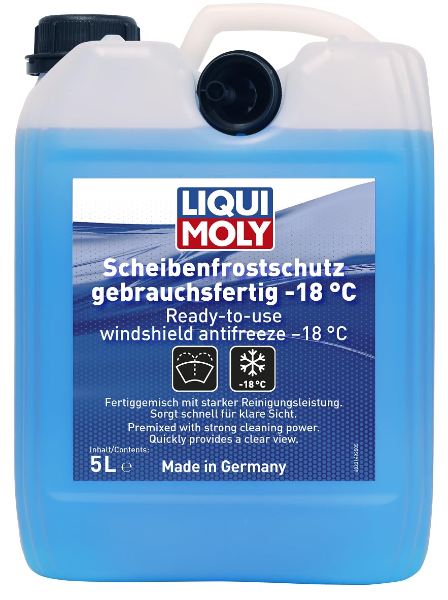 LIQUI Moly Scheibenfrostschutz gebrauchsfertig 5 L, Art.-Nr. 23149 I Frostschutzmittel Scheibenwaschanlage für eine klare Sicht I Temperaturen bis ca. -18 °C I LED- BZW. Xenon-Scheinwerfer geeignet