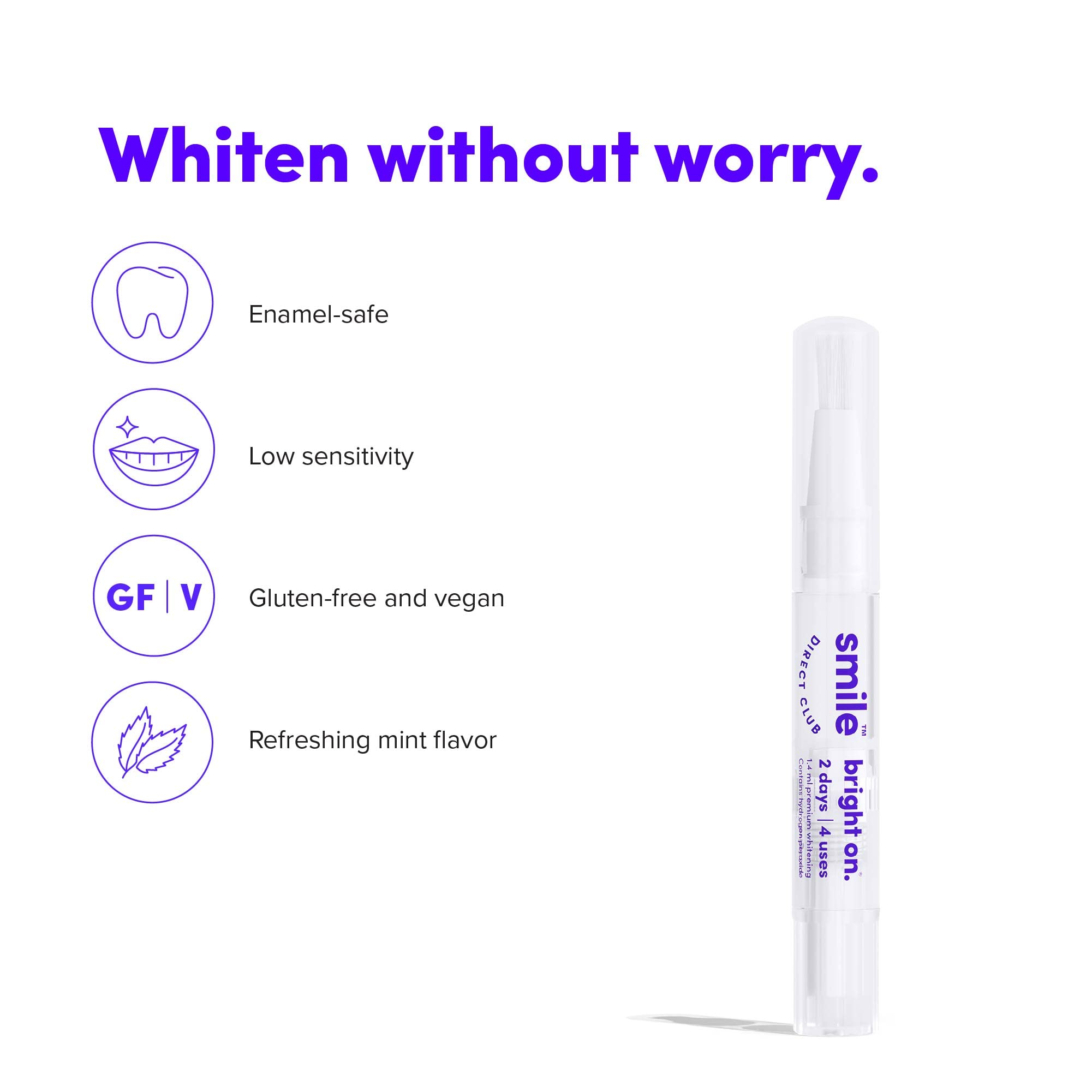 Teeth Whitening Gel Kit with LED Light 4 Pack Pens